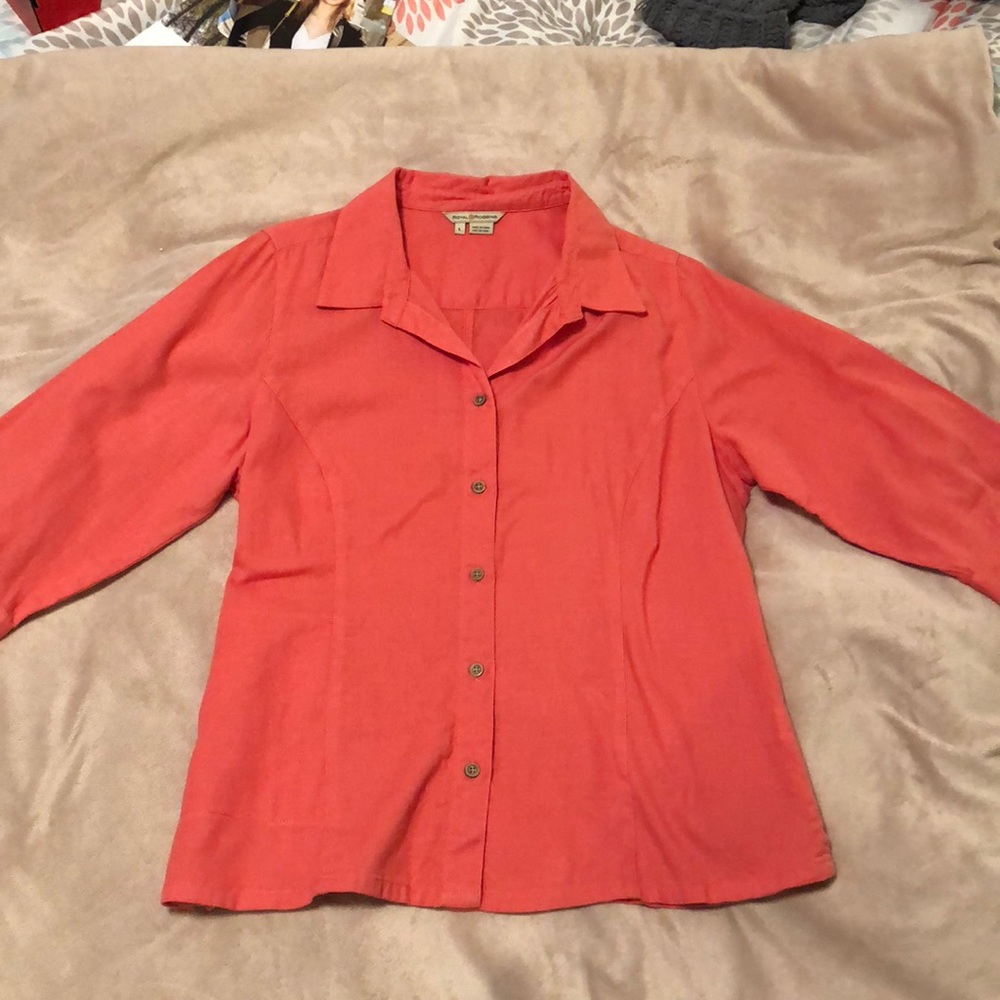 Royal Robbins Coral Button Down Shirt